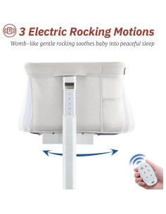Cuna Mecedora Automática VaVaSoo Blanca 3 en 1 Ajustable 2