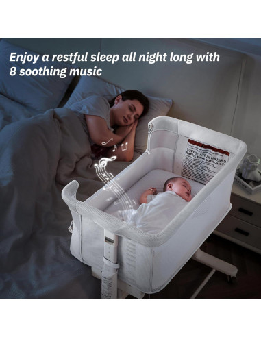 Cuna Mecedora Automática VaVaSoo Blanca 3 en 1 Ajustable