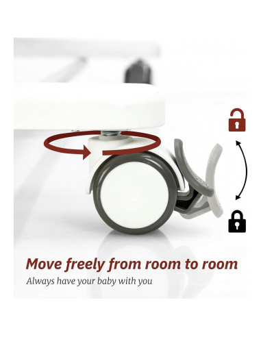 Cuna Mecedora Automática VaVaSoo Blanca 3 en 1 Ajustable