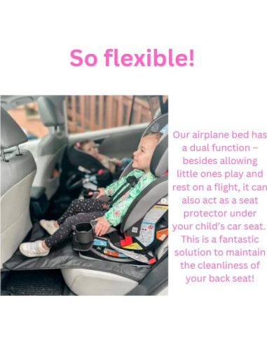 Cama de avión portátil FiveStarBaby para niños - Gris