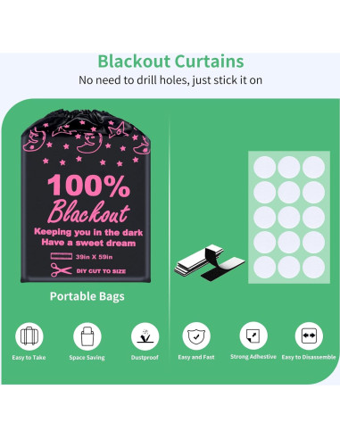 Cortina Blackout BoxElfos 99x150cm Aislamiento Térmico