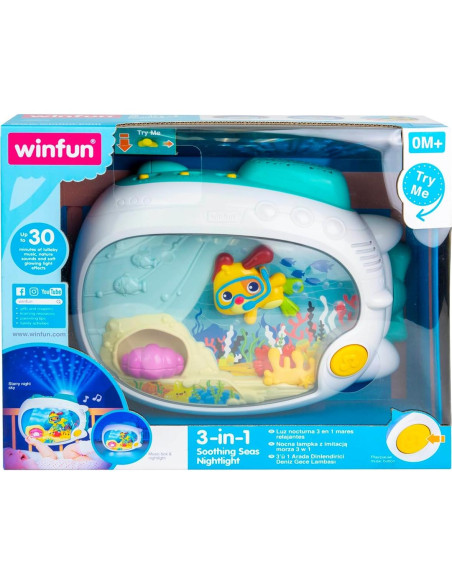 Winfun Luz Nocturna 3 en 1 Proyector y Música Bebés Winfun Luz Nocturna 3 en 1 Proyector y Música Bebés