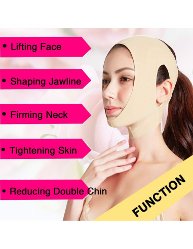 Cinta Reutilizable Antisnoring HERSONG para Doble Mentón L