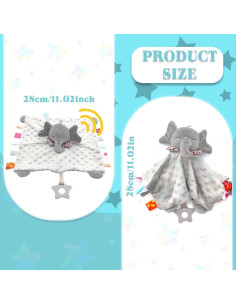 Manta de Seguridad Elefante Numyawl para Bebés 28x28 cm 2