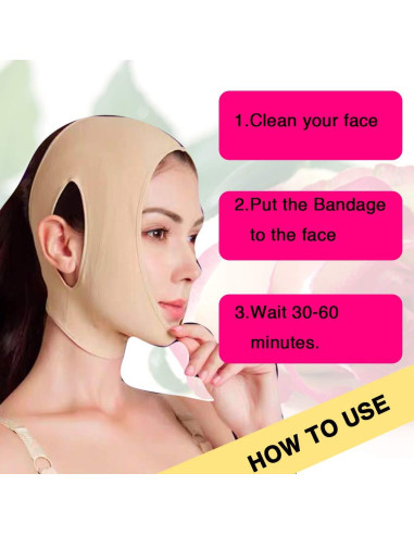 Cinta Reutilizable Antisnoring HERSONG para Doble Mentón L