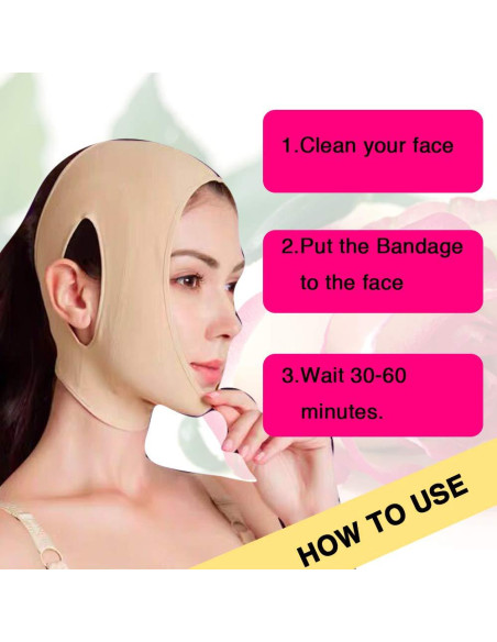 Cinta Reutilizable Antisnoring HERSONG para Doble Mentón L