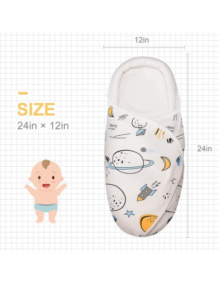 Manta de Envoltura para Bebés Knirose 100% Algodón 0-3 Meses