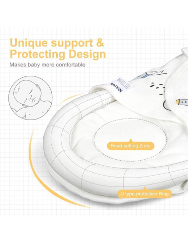 Manta de Envoltura para Bebés Knirose 100% Algodón 0-3 Meses