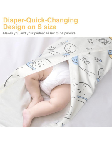 Manta de Envoltura para Bebés Knirose 100% Algodón 0-3 Meses