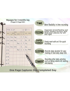 Libro de Registro Diario para Bebés Oso Azul - 0-6 Meses 2