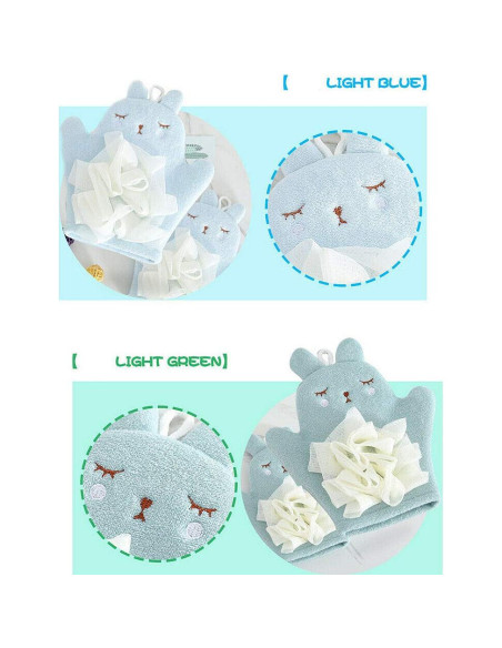 Guantes de Baño Magik Baby Kids Conejo - 3 Paquete