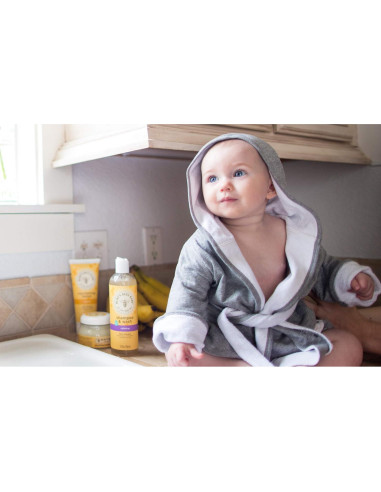 Bata con Capucha para Bebés Burts Bees Baby 0-9 meses Gris Heather
