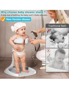 Soporte de Ducha Plegable para Bebés Ajustable - Antideslizante 2