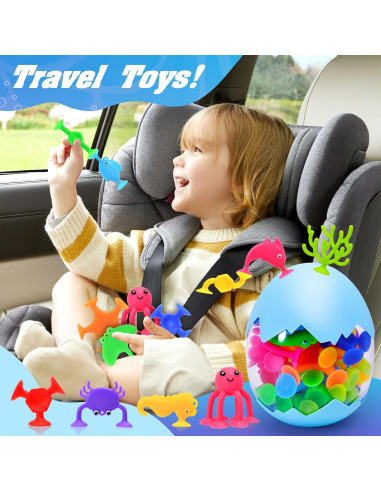 Juguetes de Baño de Ventosa HYSZXUS - 27 Piezas para Niños