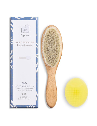 Cepillo de Cabra y Silicona para Bebés Fephas 17.8 cm