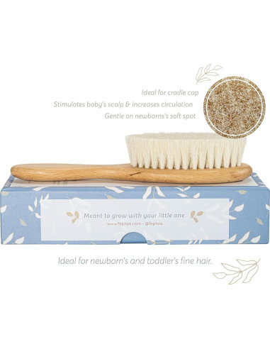 Cepillo de Cabra y Silicona para Bebés Fephas 17.8 cm