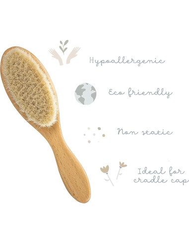 Cepillo de Cabra y Silicona para Bebés Fephas 17.8 cm