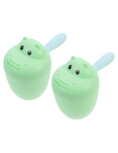 VICASKY Taza de Enjuague para Bebés con Mango Ergonómico Verde