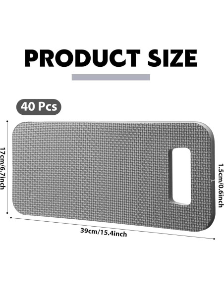 Riakrum Almohadillas de Jardín 40 Pcs Espuma Impermeable 39x17cm