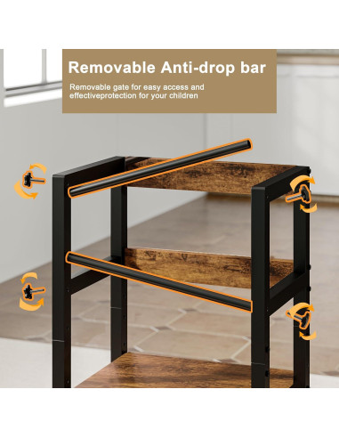 Escalera de Cocina Ajustable INNOD para Niños con Barandilla