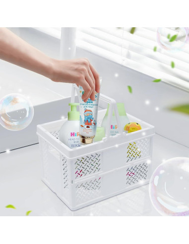 Caddy de Ducha Plegable CHGShine Blanco - Organizador Multifuncional