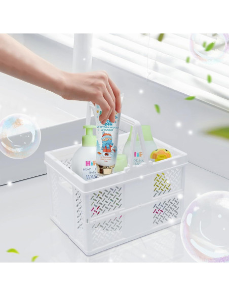Caddy de Ducha Plegable CHGShine Blanco - Organizador Multifuncional