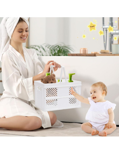 Caddy de Ducha Plegable CHGShine Blanco - Organizador Multifuncional