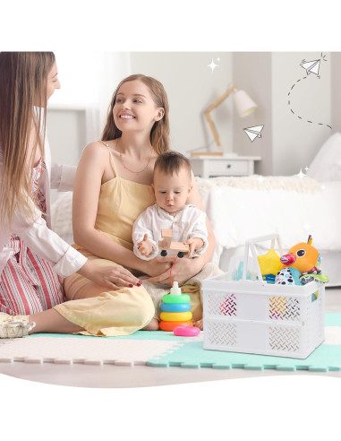 Caddy de Ducha Plegable CHGShine Blanco - Organizador Multifuncional