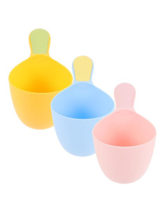 Set de 3 Tazas de Baño OKUMEYR para Enjuagar Cabello