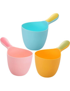 Set de 3 Tazas de Baño OKUMEYR para Enjuagar Cabello 2