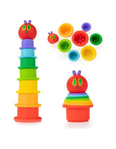 Conjunto de Tazas Apilables de Silicona Eric Carle 8 Piezas