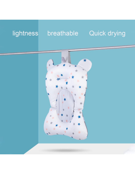 Cojín Flotante para Baño de Bebés Dpofirs - Estrellas Blancas