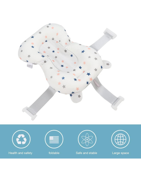 Cojín Flotante para Baño de Bebés Dpofirs - Estrellas Blancas