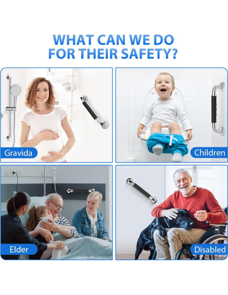 Paquete de 2 barras de agarre antideslizantes Gotega 40.6 cm