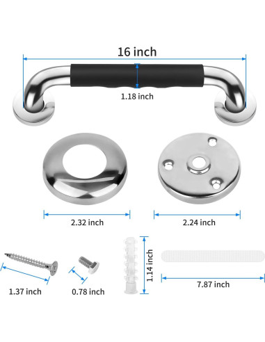 Paquete de 2 barras de agarre antideslizantes Gotega 40.6 cm