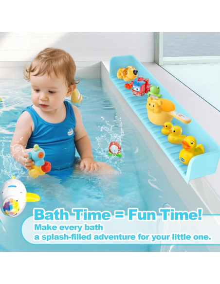 Protector de Salpicaduras para Bañera Niños 80 cm Silicona Azul Protector de Salpicaduras para Bañera Niños 80 cm Silicona Azul