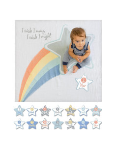 Manta de Muselina y Tarjetas de Hitos Lulujo 101.6x101.6cm