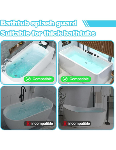 Protector de Salpicaduras para Bañera Niños 80 cm Silicona Azul Protector de Salpicaduras para Bañera Niños 80 cm Silicona Azul