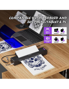 Impresora de Tatuajes TAIDU P19 Térmica Bluetooth 0.6kg 2