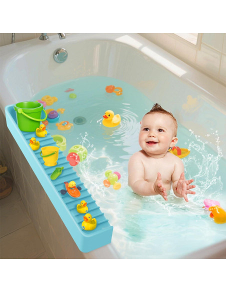 Protector de Salpicaduras para Bañera Niños 80 cm Silicona Azul Protector de Salpicaduras para Bañera Niños 80 cm Silicona Azul