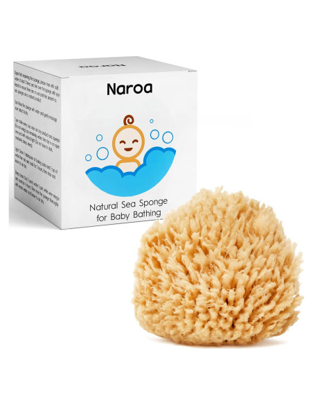Esponja de Baño Natural Naroa para Bebés - Suave y Sostenible