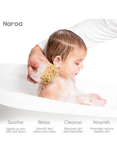 Esponja de Baño Natural Naroa para Bebés - Suave y Sostenible