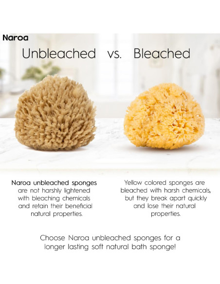 Esponja de Baño Natural Naroa para Bebés - Suave y Sostenible