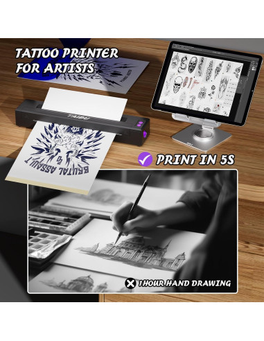Impresora de Tatuajes TAIDU P19 Térmica Bluetooth 0.6kg