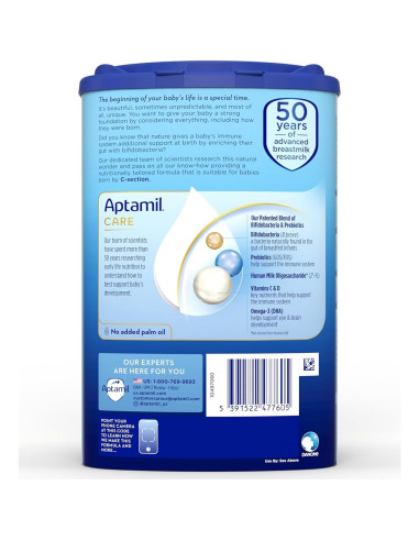 Aptamil Care Etapa 2 Fórmula Infantil 798g para Bebés 6+ Meses