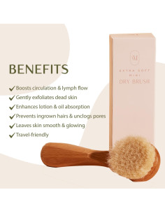 Cepillo Seco Mini Extra Suave CSM para Piel Sensible 15.7cm 2