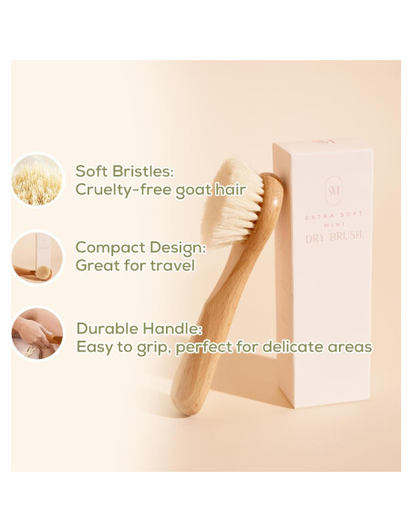 Cepillo Seco Mini Extra Suave CSM para Piel Sensible 15.7cm Cepillo Seco Mini Extra Suave CSM para Piel Sensible 15.7cm