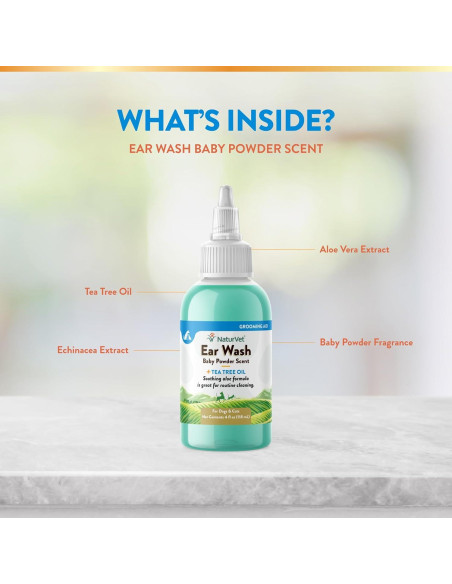 Limpieza de Oídos NaturVet con Aceite de Árbol de Té 118 ml