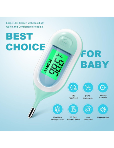 Termómetro Digital Rectal VESOGY para Bebés - Rápido y Preciso