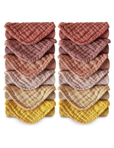 Paquete de 12 Pañales de Algodón Muselina MOON PARK 30x30 cm